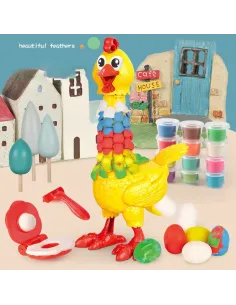 Plastilina creativa-Puiul amuzant cu pene colorate 2
