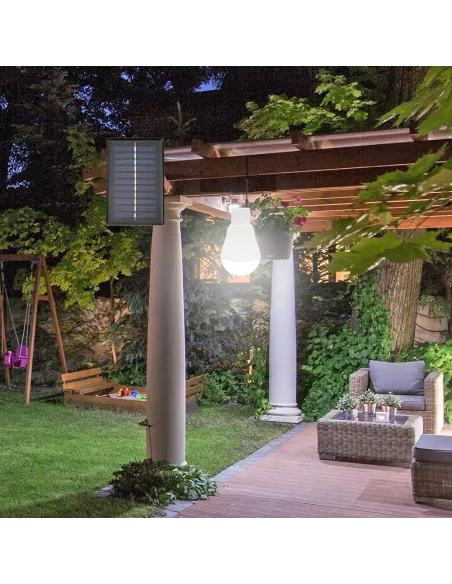 St 3 x bec portabil cu panou solar si carlig , 20 led