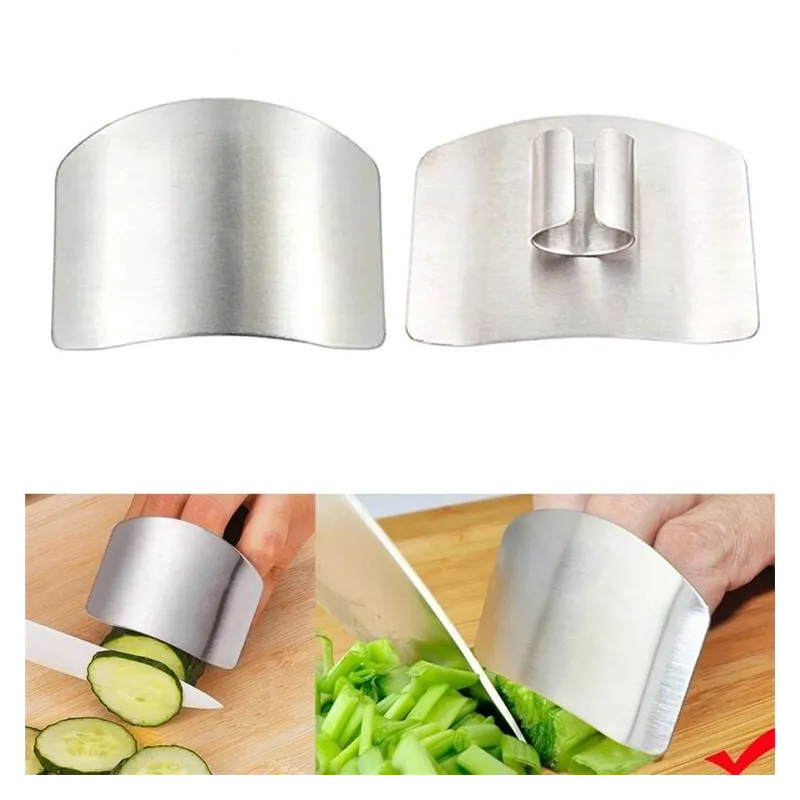 Set 2 x Protectie degete pentru feliere alimente, reglabil, otel inoxidabil