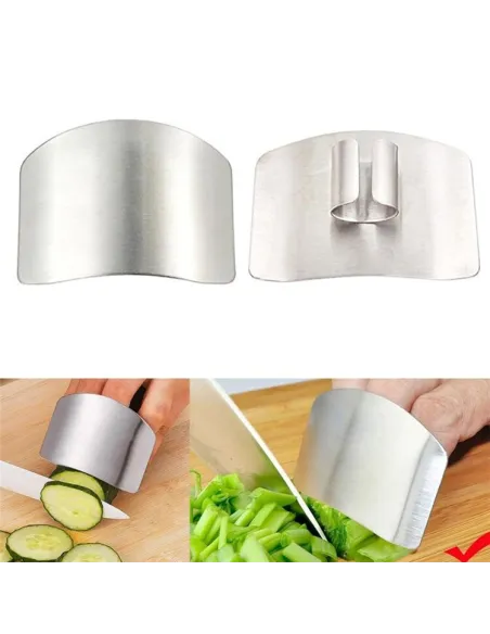 Set 2 x Protectie degete pentru feliere alimente, reglabil, otel inoxidabil