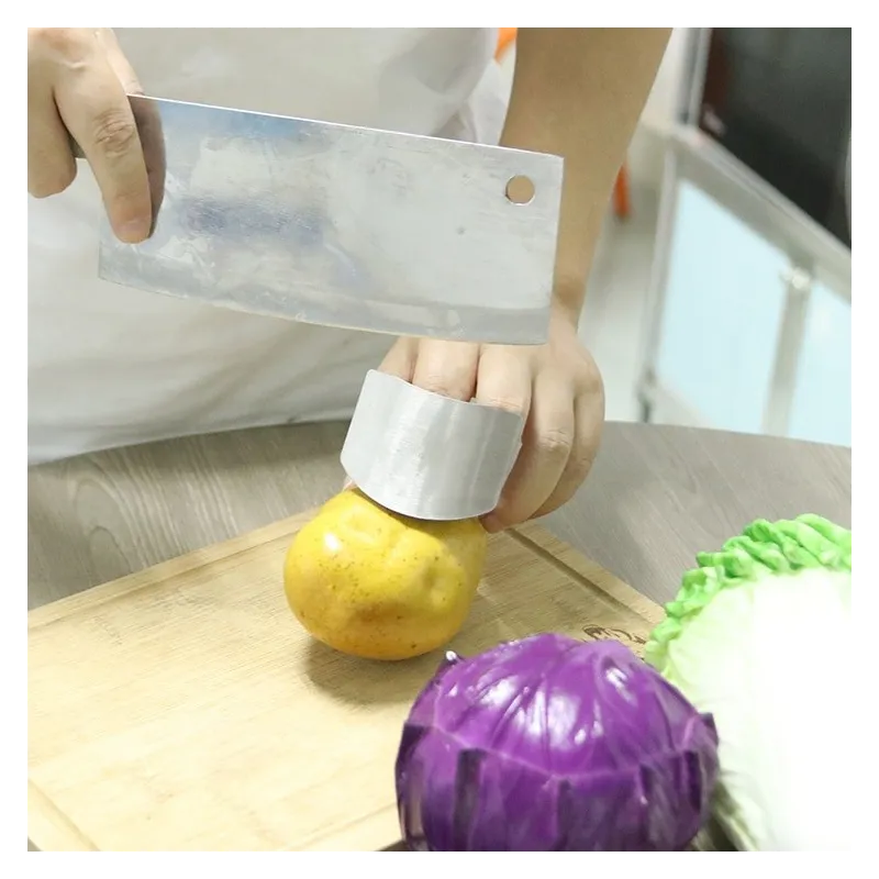 Set 2 x Protectie degete pentru feliere alimente, reglabil, otel inoxidabil