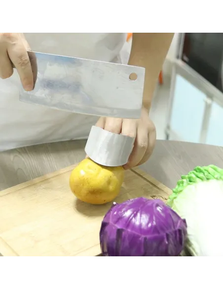 Set 2 x Protectie degete pentru feliere alimente, reglabil, otel inoxidabil