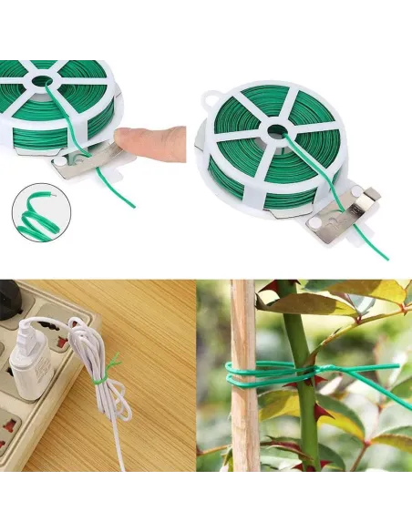 Set 3 x rola cu sfoara de plastic pentru legat plante 50 M