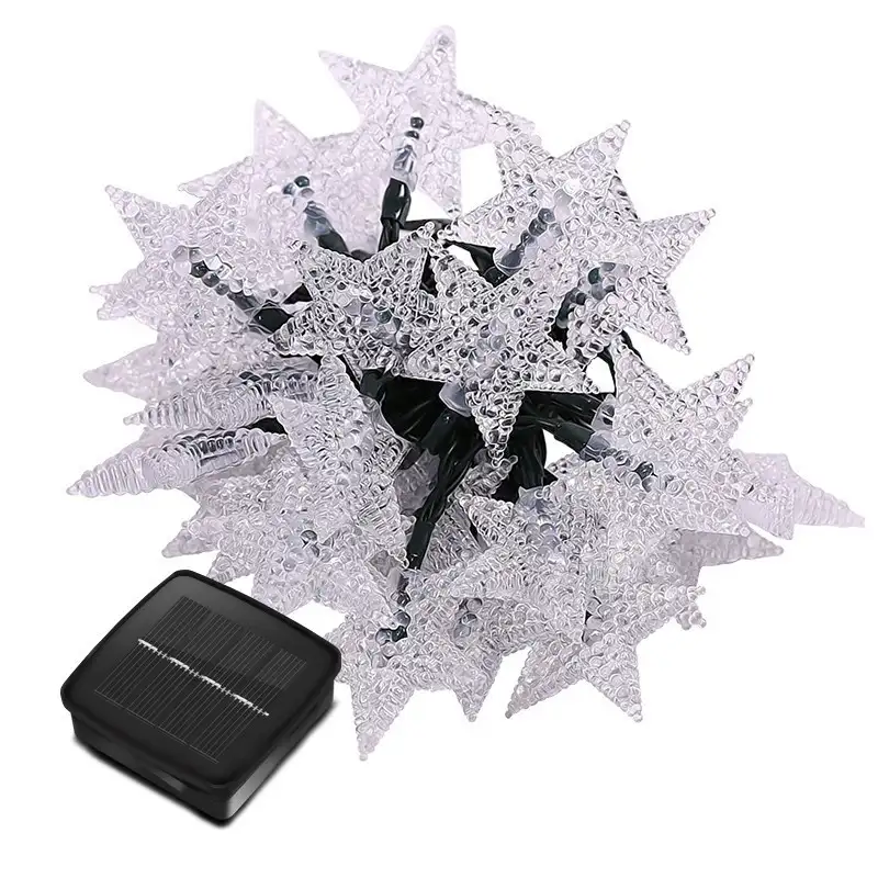 Instalatie solara cu 50 LED-uri, stelute, multicolor, 8 jocuri de lumini