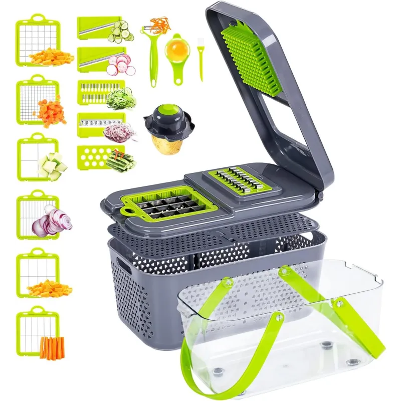 Tocator bucătărie Veggie Slicer pentru legume si fructe cu 22 accesorii