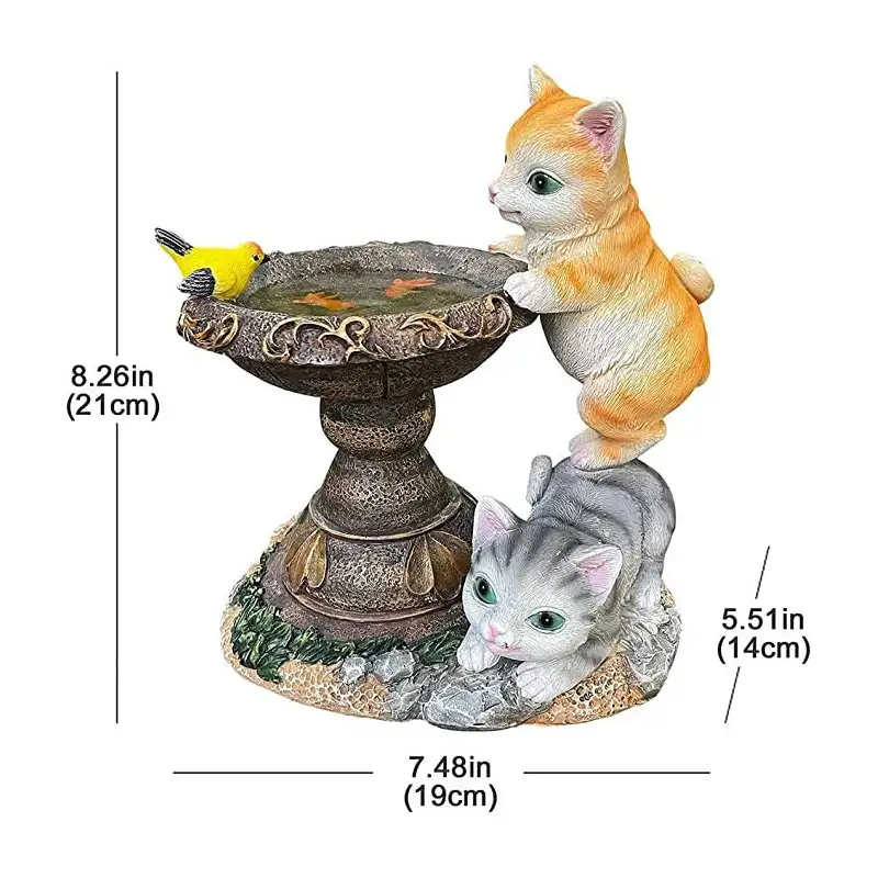 Pisicute fantana solar, decor gradina