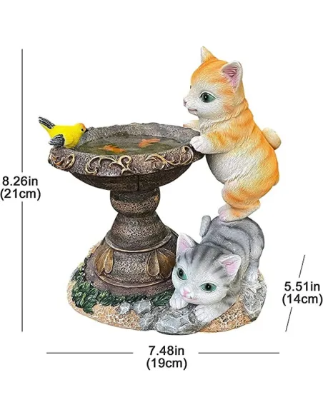 Pisicute fantana solar, decor gradina
