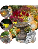 Pisicute fantana solar, decor gradina