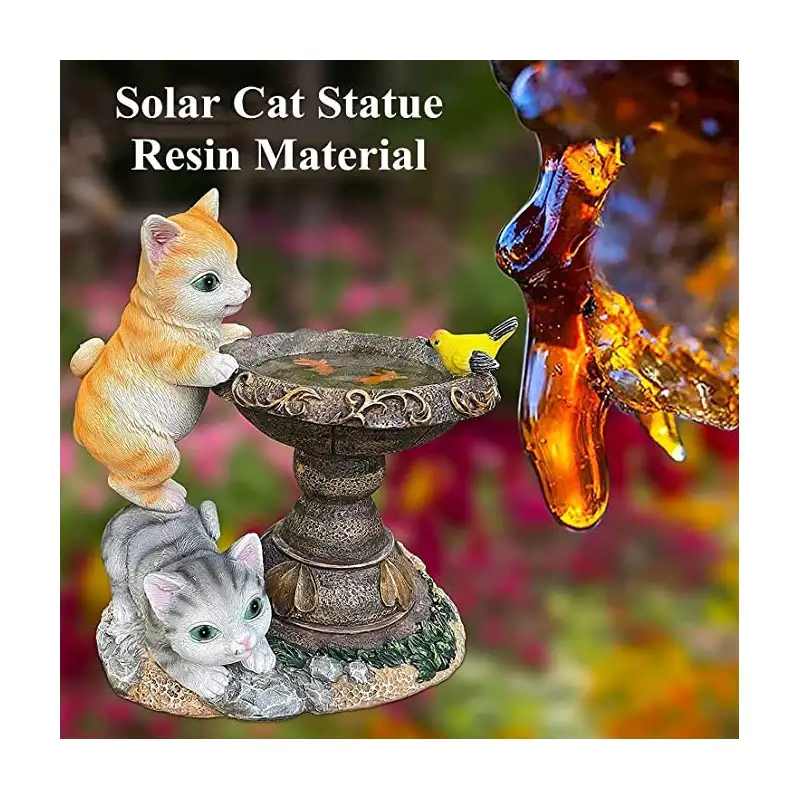 Pisicute fantana solar, decor gradina