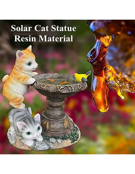 Pisicute fantana solar, decor gradina