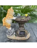 Pisicute fantana solar, decor gradina