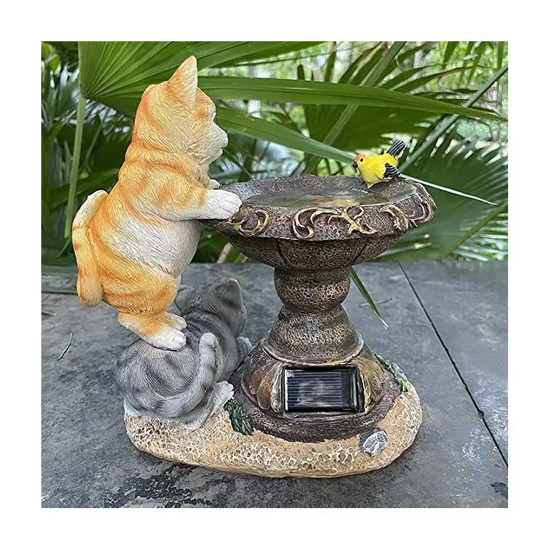 Pisicute fantana solar, decor gradina