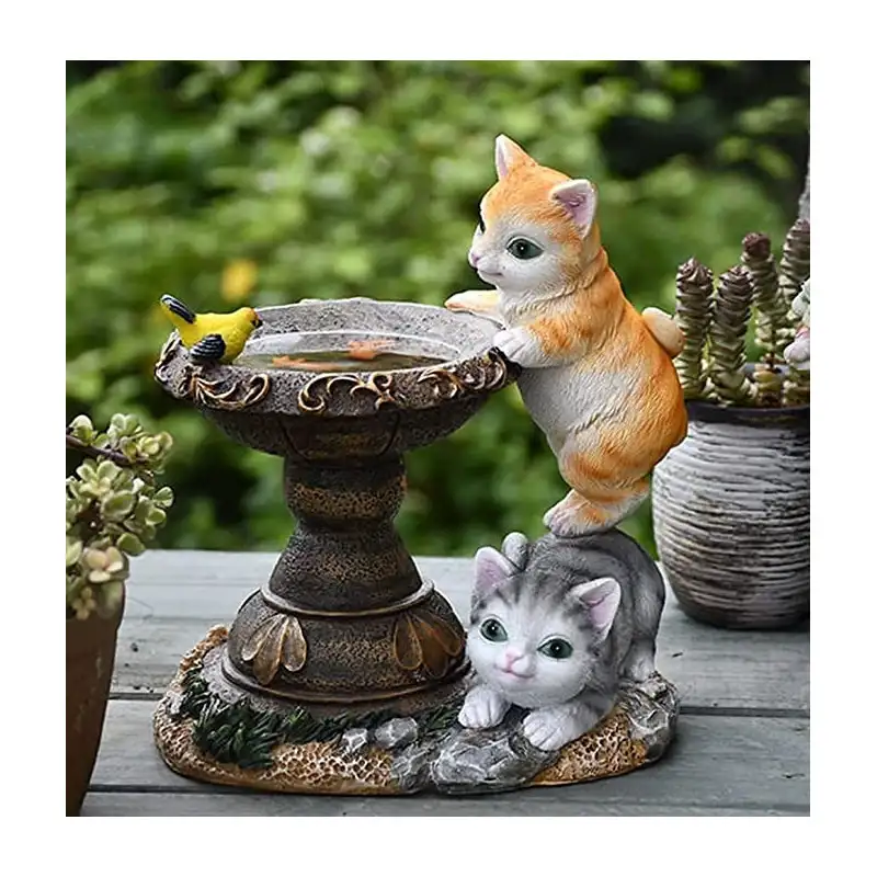 Pisicute fantana solar, decor gradina