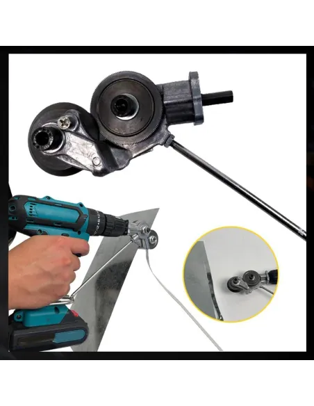 Adaptor bormasina pentru taiat tabla si materiale feroase