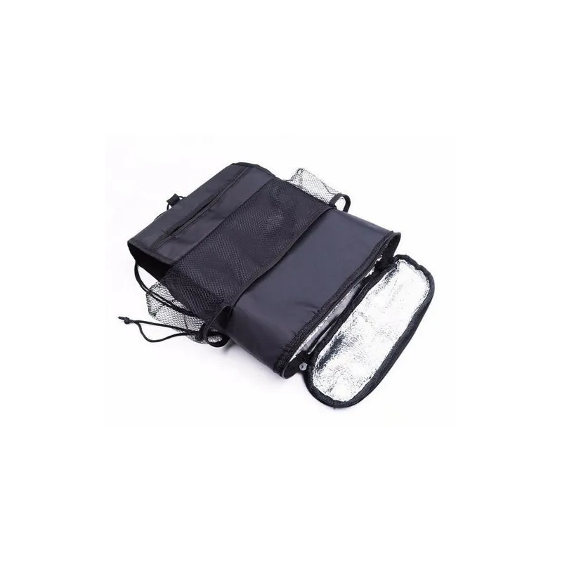 Organizator scaun auto cu buzunar termoizolant si suport cutie servetele