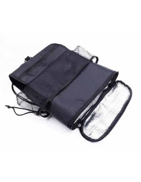 Organizator scaun auto cu buzunar termoizolant si suport cutie servetele