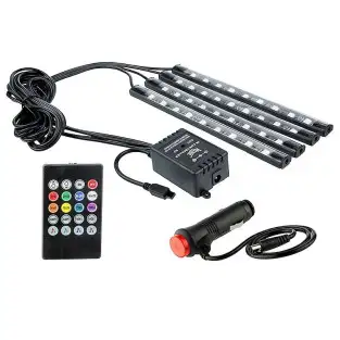 Set 4 benzi cu Led ambientale pentru automobil