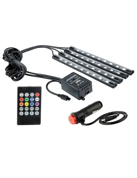 Set 4 benzi cu Led ambientale pentru automobil
