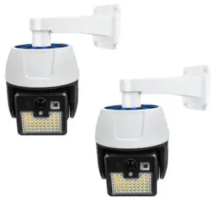 2 X Camera solara falsa, 44 LED SMD, cu senzor de miscare si telecomanda