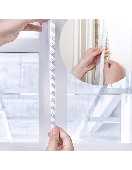 2 x Bandă de etanșare din silicon transparent de 1.8 m, pentru partea inferioară a usii