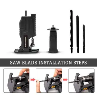 Adaptor pentru bormasina, ferăstrau cu 3 lame si maner 2