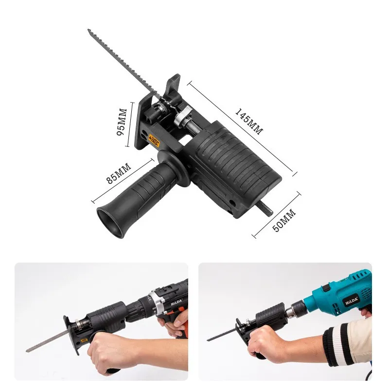 Adaptor pentru bormasina, ferăstrau cu 3 lame si maner