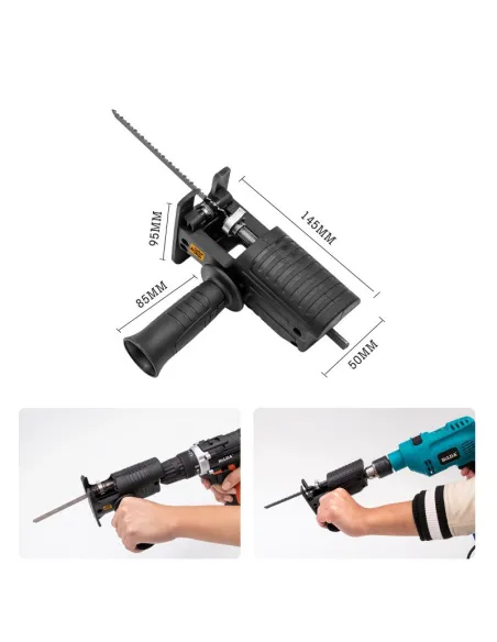 Adaptor pentru bormasina, ferăstrau cu 3 lame si maner