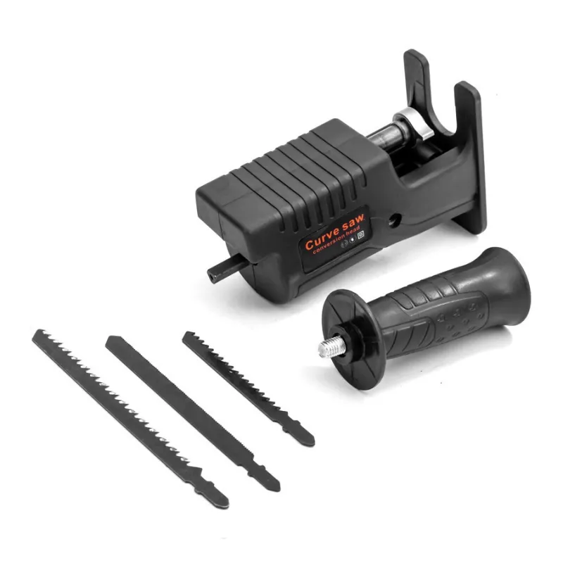 Adaptor pentru bormasina, ferăstrau cu 3 lame si maner