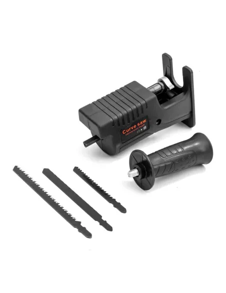 Adaptor pentru bormasina, ferăstrau cu 3 lame si maner