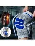Genunchiera cu pernita din silicon , cu arcuri metalice din material respirabil , ideal pentru activitati sportive