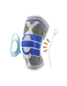 Genunchiera cu pernita din silicon , cu arcuri metalice din material respirabil , ideal pentru activitati sportive