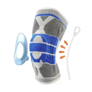 Genunchiera cu pernita din silicon , cu arcuri metalice din material respirabil , ideal pentru activitati sportive