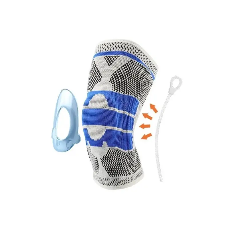 Genunchiera cu pernita din silicon , cu arcuri metalice din material respirabil , ideal pentru activitati sportive