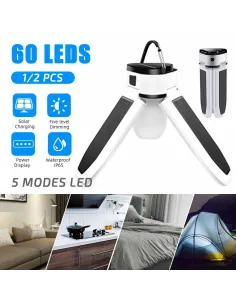 Bec solar cu 3 brate led , rezistent la apa cu 5 moduri de iluminare  IPX4 2