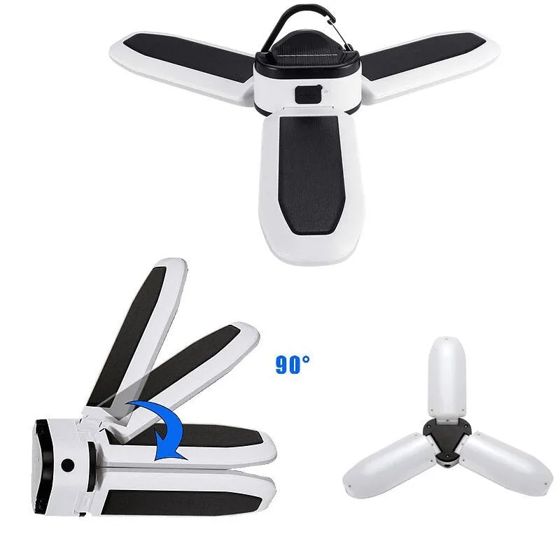 Bec solar cu 3 brate led , rezistent la apa cu 5 moduri de iluminare IPX4