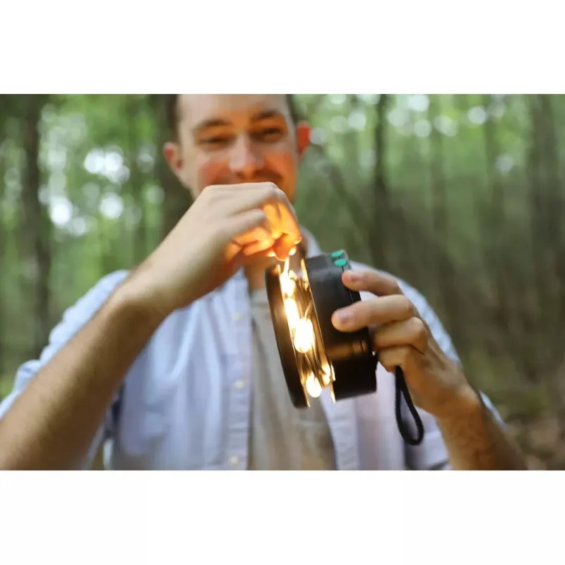 Decoratiune solara cu 20 leduri in serie pentru camping