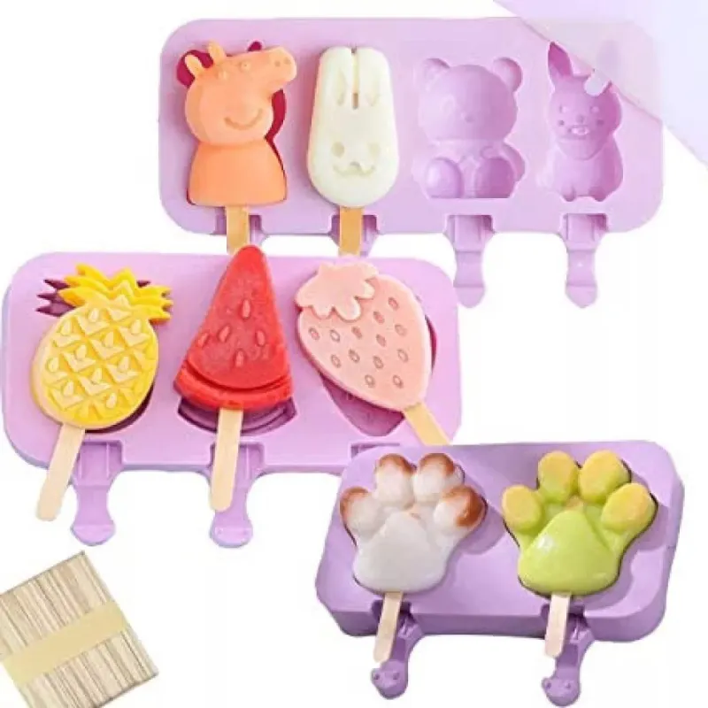 Set 3 forme pentru inghetata din silicon , diverse modele