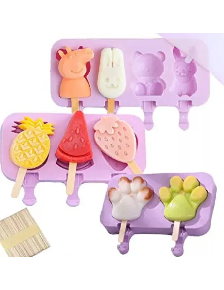 Set 3 forme pentru inghetata din silicon , diverse modele
