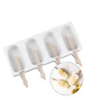 Set 2 forme din silicon pentru inghetata cu 4 compartimente