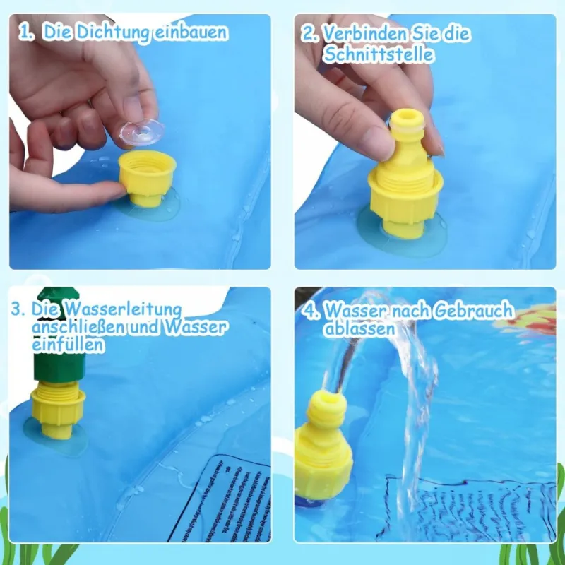 Saltea gonflabila pentru copii cu fantana arteziana - 170 cm