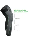 Genunchiera lunga si elastica pentru protectia genunchiului