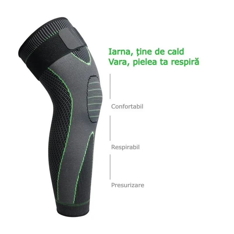 Genunchiera lunga si elastica pentru protectia genunchiului