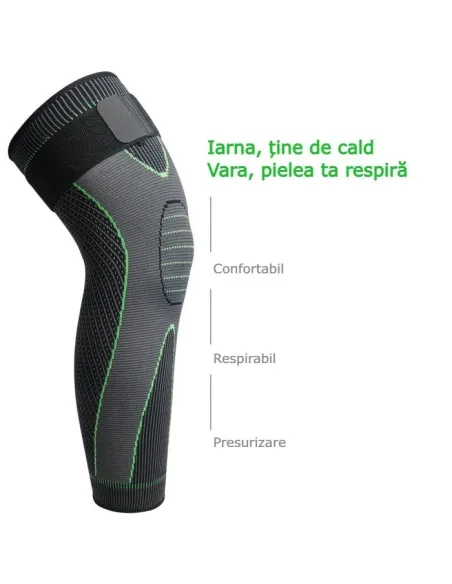 Genunchiera lunga si elastica pentru protectia genunchiului