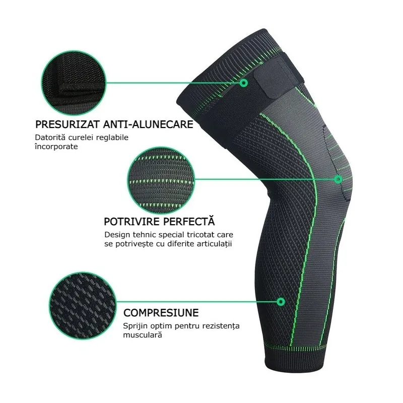 Genunchiera lunga si elastica pentru protectia genunchiului