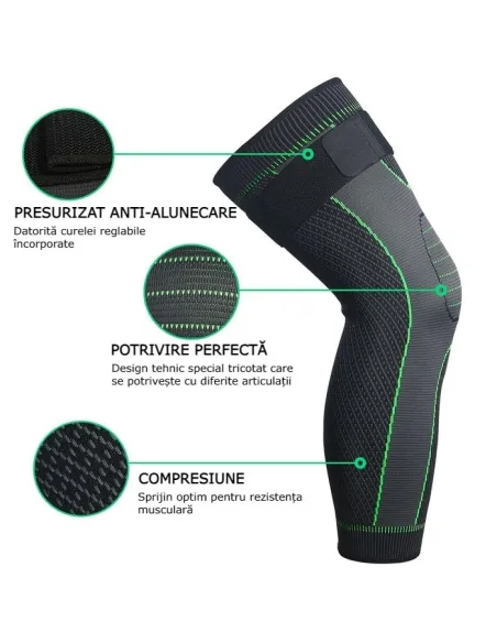 Genunchiera lunga si elastica pentru protectia genunchiului