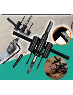 Carota reglabila  pentru gauri in lemn masiv, placi de lemn si panouri din plastic