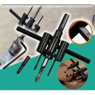 Carota reglabila pentru gauri in lemn masiv, placi de lemn si panouri din plastic