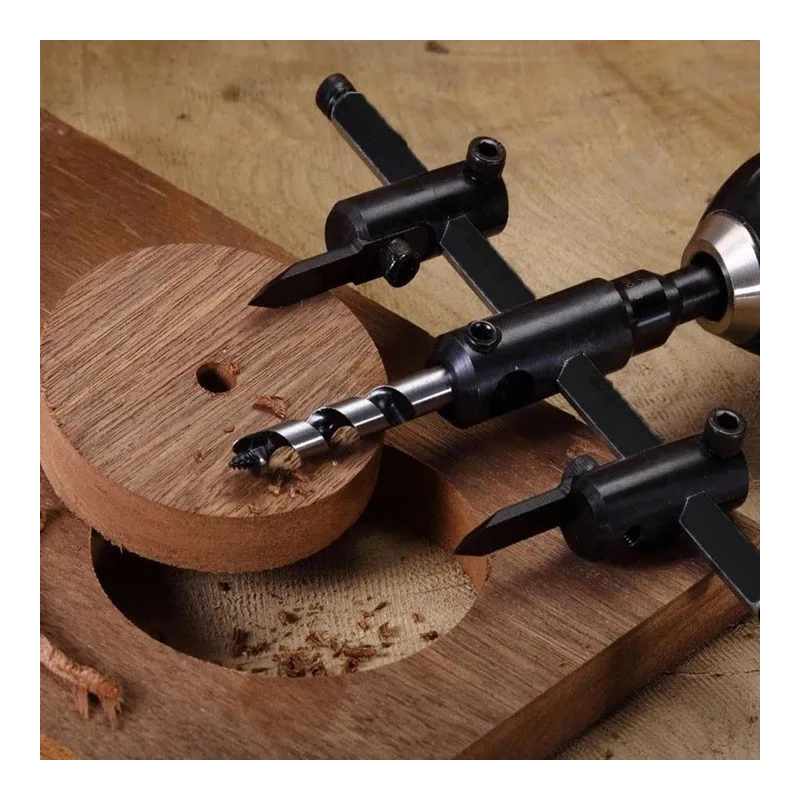 Carota reglabila pentru gauri in lemn masiv, placi de lemn si panouri din plastic