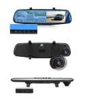 Oglinda retrovizoare 4.5 inch cu camera HD 1080P, DVR auto, cu microfon si difuzor incorporate + camera suplimentara marsarier