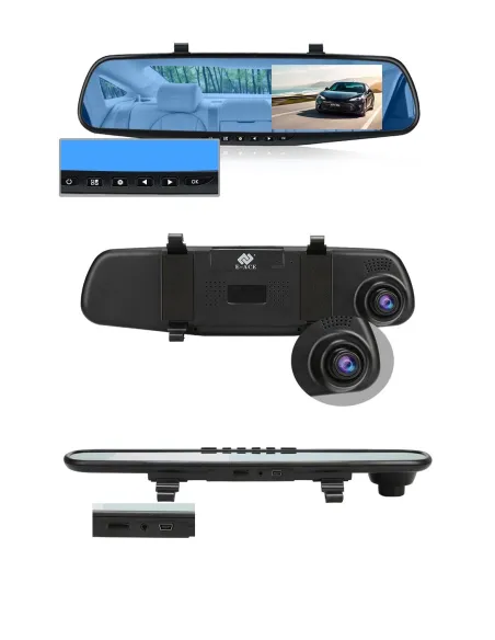 Oglinda retrovizoare 4.5 inch cu camera HD 1080P, DVR auto, cu microfon si difuzor incorporate + camera suplimentara marsarier